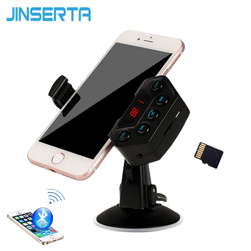Автомобильный MP3 аудио плеер JINSERTA TF музыкальный ресивер Bluetooth FM передатчик