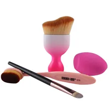 New Design Foundation Brush Kit 4 pcs Makeup Brushes Cosmetic Cream Powder Blush Brush Set