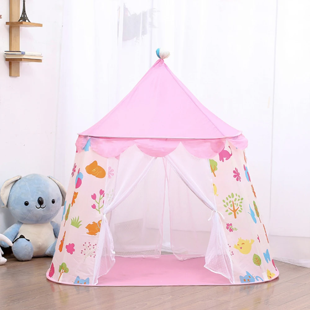  Kids Castle Tipi Tents Boy Girl Gifts Printing Castle Tents Baby Sleep Room Teepee Indoors Outdoors