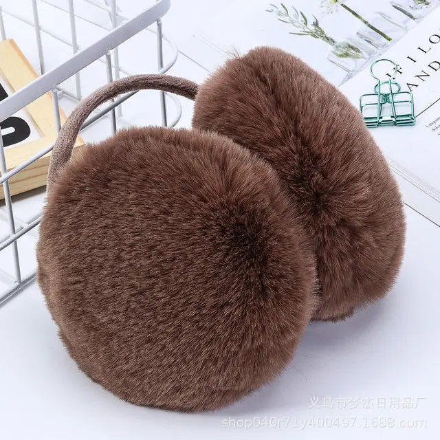 Cute Warm Faux Fur Big Earmuffs Winter Warmer Thicken Plush Fluffy Ear