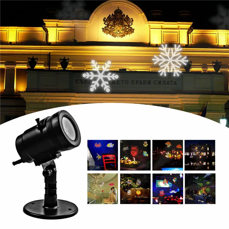 

bowarepro Light LED Christmas holiday lights Laser Christmas Light Projectors DC 9V RGB LED Spotlights for Garden Patio Bar KTV