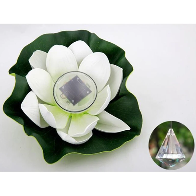 Bulbo de Luz Jardim ao ar Livre à Prova Solar Jardim Água Forma Lotus Luz Flutuante Flor Lâmpada Garden Pool Party Nightlight - d' 3 Ar Livre À Prova D' Água Forma