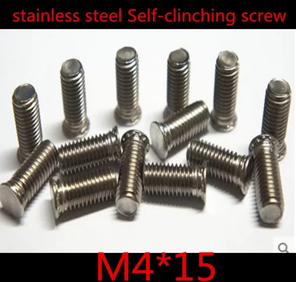100pcs/lot High Quality M4*15 Stianless steel Self clinching rivet