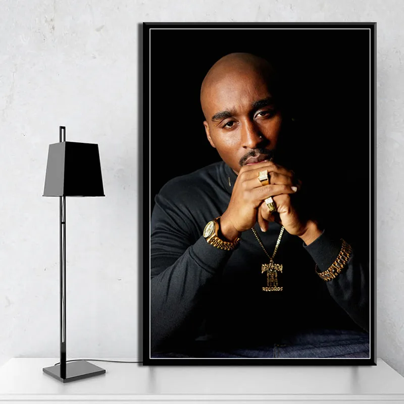 P123 Tupac Shakur 2PAC Outlaw Rap музыкальный Рэппер Star хип хоп художественная картина Шелковый