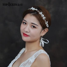 TOPQUEEN HP152 Свадебный венок невесты волос обруч Тиара для женщин горный хрусталь жемчуг Сплав цветок ювелирные изделия Аксессуары для волос