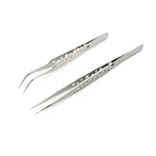 Электронный промышленный пинцет изогнутый прямой наконечник Противоскользящий прецизионный твердый Пинцет из нержавеющей стали для ремонта телефона набор ручных инструментов