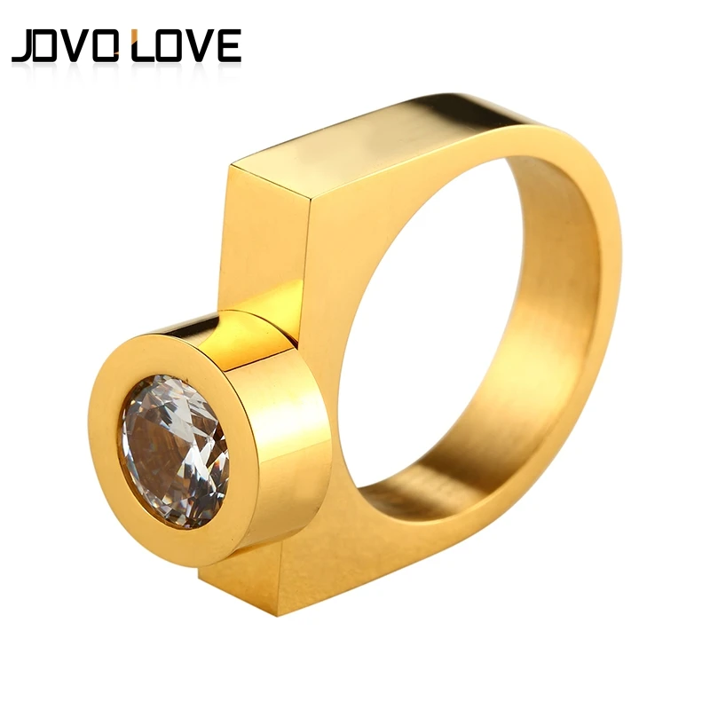 

Unique Gold Color Rings for Women High Polished Stainless Steel Women Ring for Birthday Party Jewelry for Wedding Party Gift