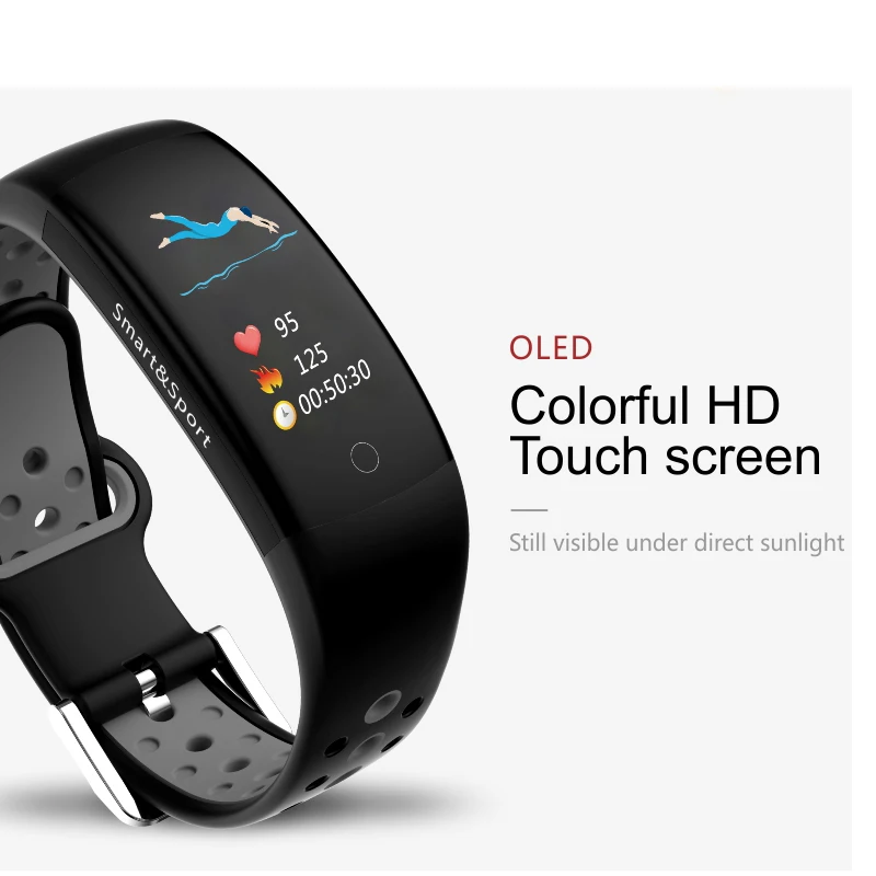 0.96 Inch 3D Color LCD Screen Professional Sport Smart Band IP68 Waterproof GPS Fitness Activity Tracker Pedometer