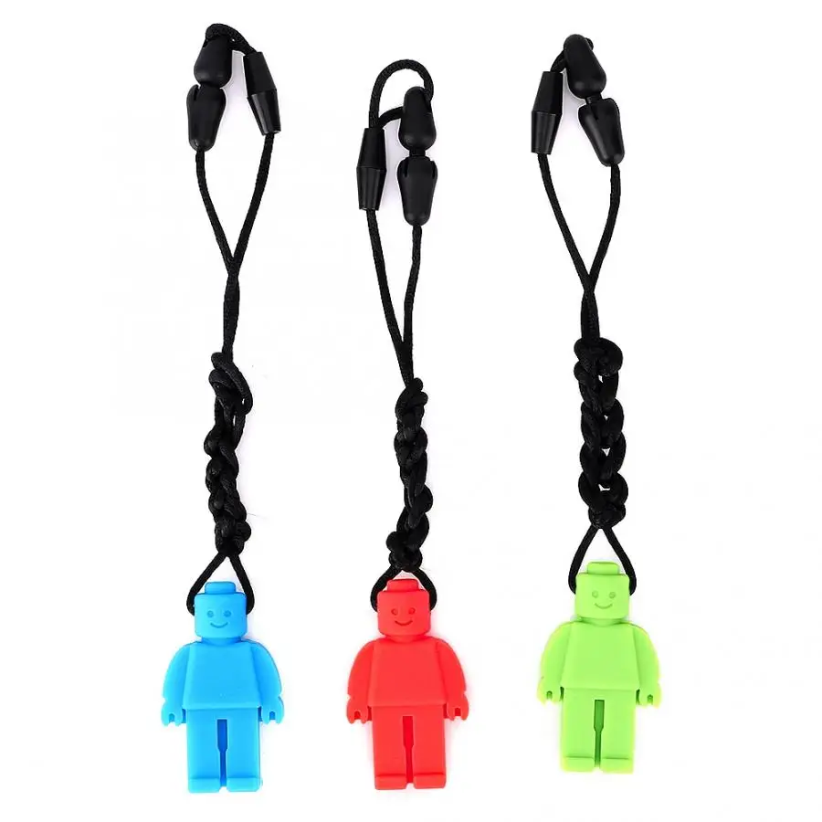 

3PCS Baby Silicone Teether Portable Sensory Chewing Teether Child Silicone Building Block Teether baby Autism Teething Necklace