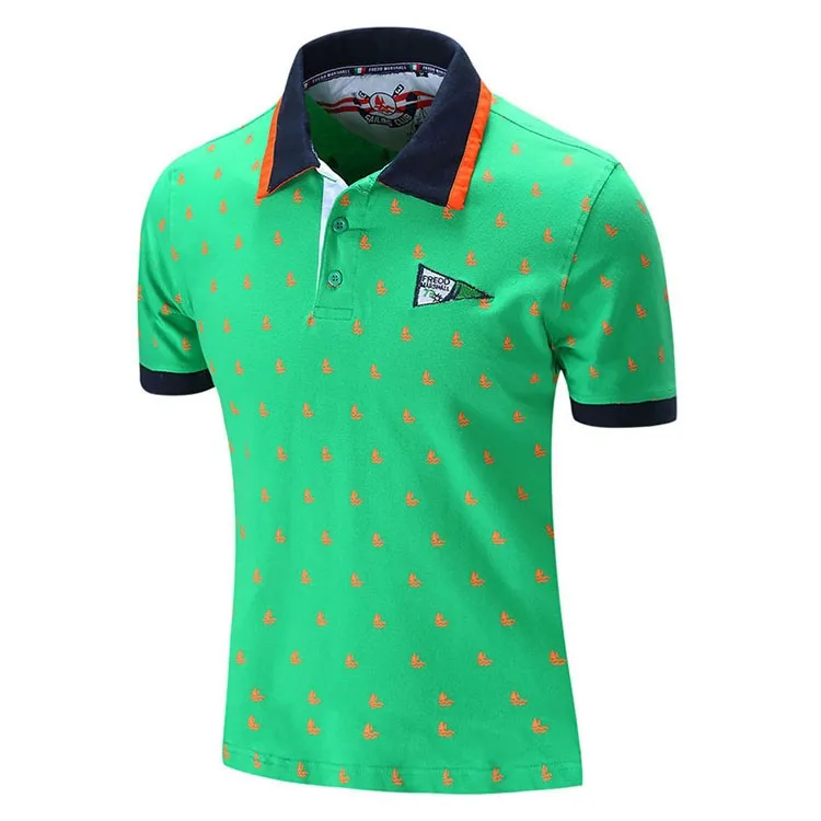 Aolamegs Men Polo Shirt Mens Full Printing Polo Homme Casual Short Sleeve Tops 2017 Spring Summer New Brand Cotton Polos Camisa (8)
