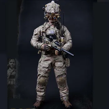 

Mnotht 1/6 M010 US Seal Six Double Gun Model Weapon Toy Male Clothes Accessory for 12in Soldier Body Collection Action Figure b
