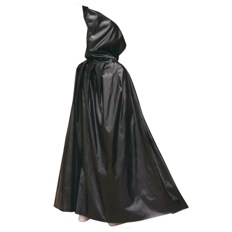 Хэллоуин Вечеринка Рождество Пасхальная Магия длинный вампир с капюшоном костюм монашки накидка - Цвет: Черный