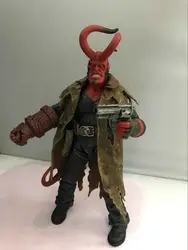 ГОРЯЧАЯ Оригинальная Mezco Хеллбой Ultimate рога полный угол Коллекция фигурку