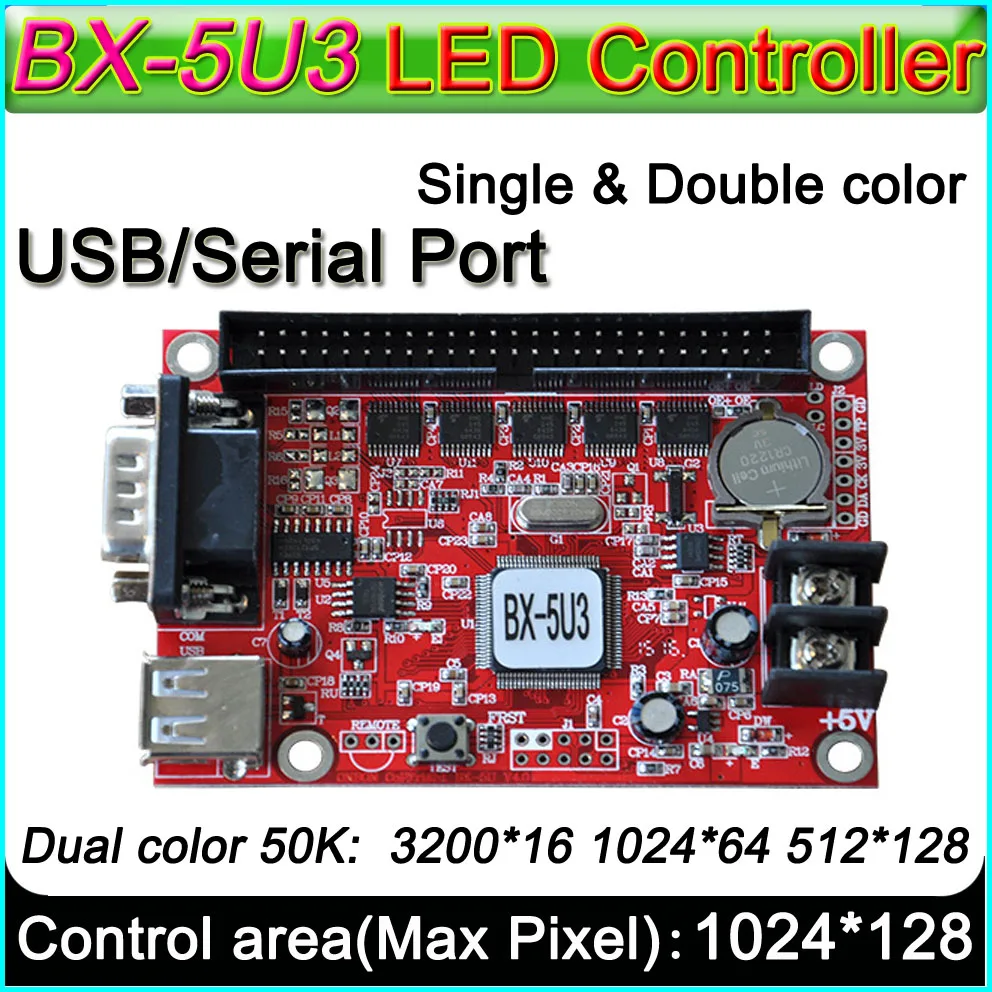 

ononn BX-5U3 USB/serial Single and double color LED displays control card Price P10 LED Monochrome displays price
