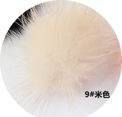 Ritoule Handmade earrings made ornaments Hair Barrette material 50mm mink fur ball DIY hairpin headdress flower accessories - Цвет: 9