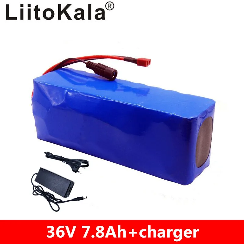 LiitoKala 36В 7.8ач 10S3P 18650 батарея recarregavel, Bicicletas modificadas, carregador de veículo elétrico 36 V protecau PCB