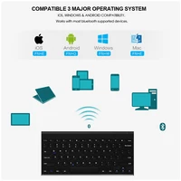 עבור אפל ipad מקלדת יוניברסל עבור אפל iPad Mini, מקלדת אלחוטית Bluetooth Universal Ultra Slim עבור מחשבים, טאבלטים וסמארטפונים (5)