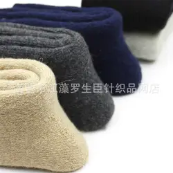 WW556 большой волосатые носки Для мужчин; шерстяные носки плотные теплые носки для взрослых