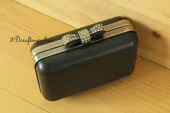 

metal purse frame with box glue on anti bronze 5 1/2 inch X 3 1/2 inch K1