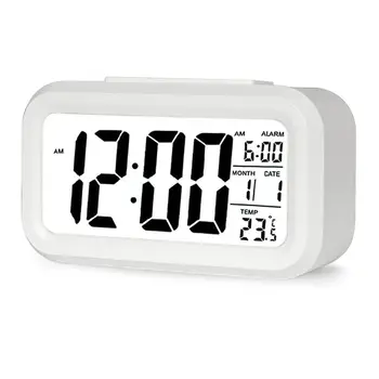 

LCD Night Light Electronic Smart Digital Alarm Clock Date Temperature Display Repeating Snooze