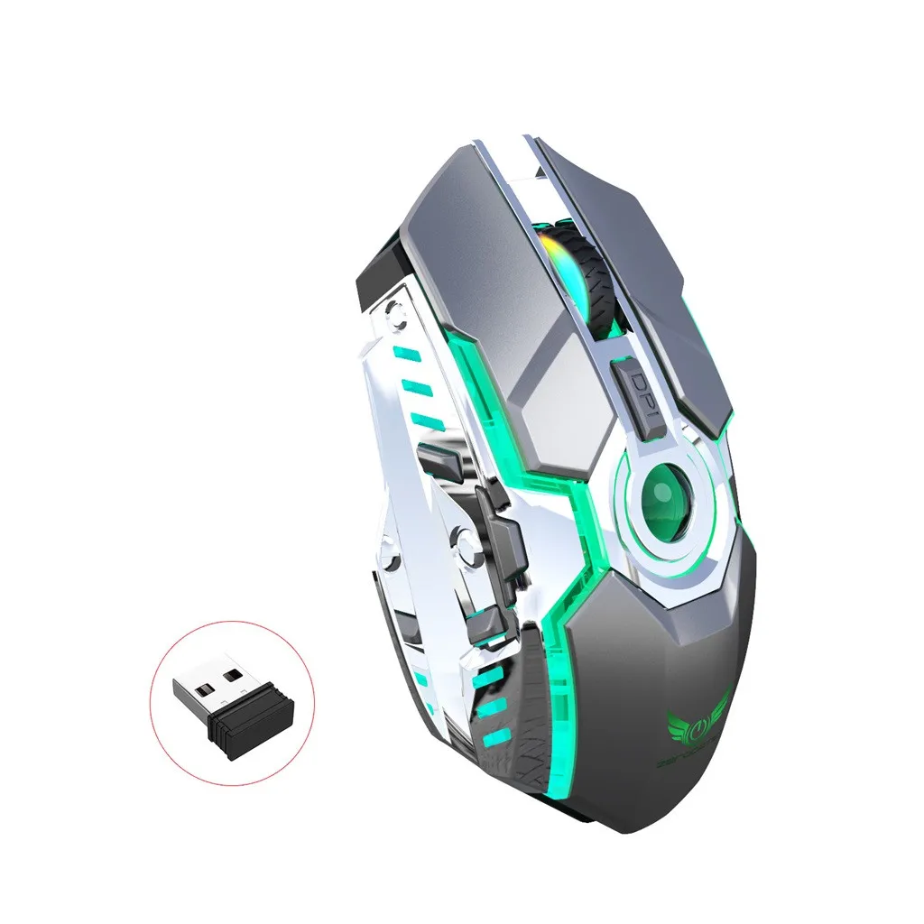 Перезаряжаемая беспроводная мышь ZERODATE T30 2 4G RGB лампа Новинка 2019 4 ГГц беспроводной