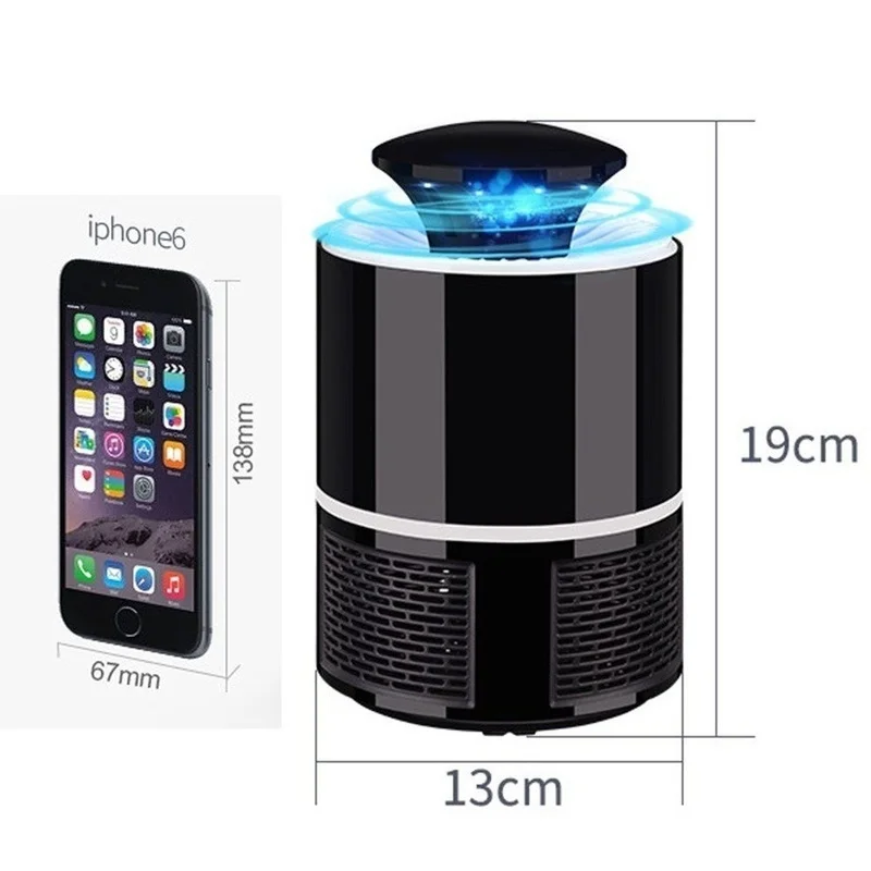 6 Lamp Electronic Mosquito Killer Indoor Mosquito Trap Inhaled Fly USB Charger