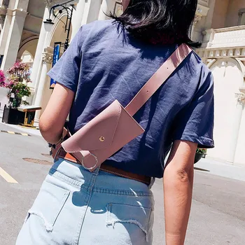 

Small Purse Plain Folding bag Borse Fashion Women's Pure Color Red Pink Gray Black Ring Leather Messenger Shoulder Bag Waist Bag