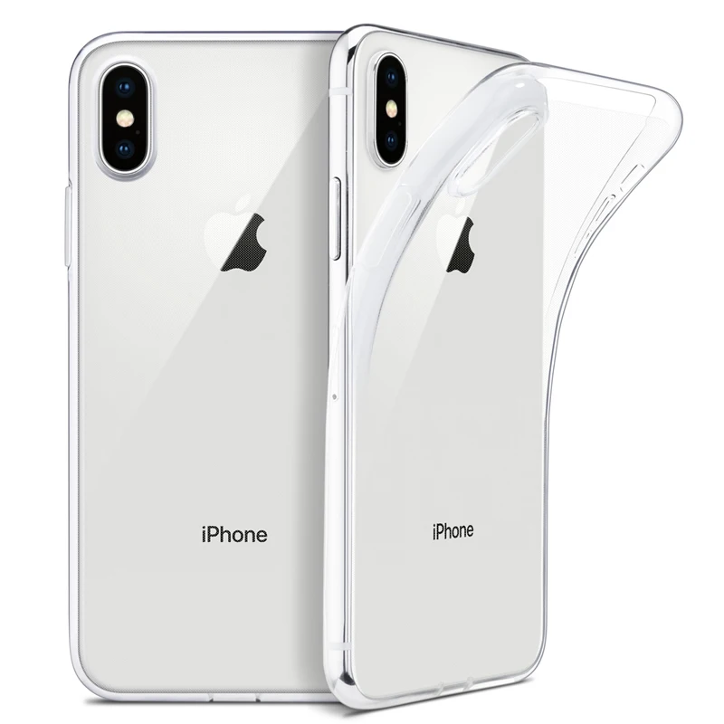 Для iPhone 7 8 XR X XS Max 6 6S Plus 5 5S SE чехол для телефона Роскошный ультра тонкий прозрачный