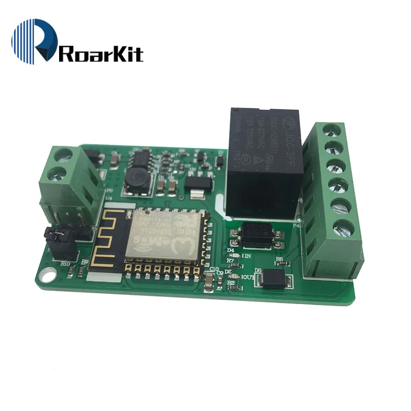 Новое поступление 1 шт. зеленое ESP8266 10A 220 В сетевое реле WIFI модуль вход DC 7 ~ 30 в
