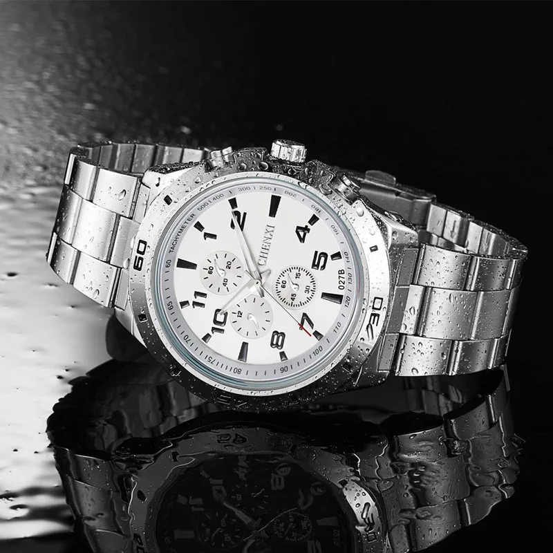 CHENXI модные роскошные часы для мужчин повседневные из нержавеющей стали водонепроницаемые Подарочные часы кварцевые мужские наручные часы Relogio Masculino 074-46