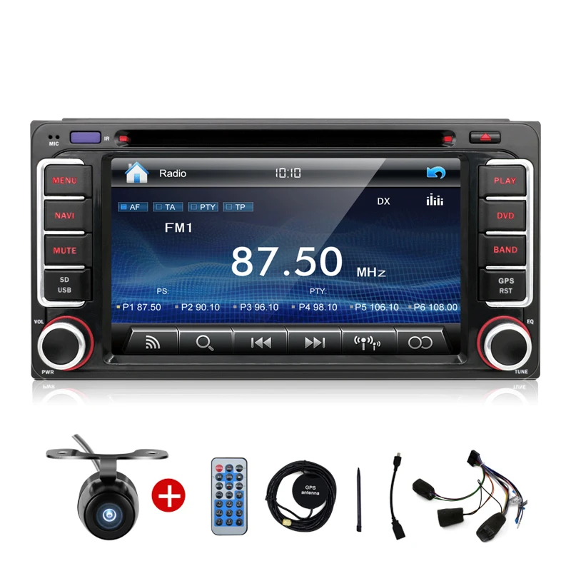  2din Car DVD GPS for Toyota Hilux yaris VIOS Camry Corolla Prado RAV4 Prado 2003 2004 2005 2006 2007 2008 Reverse camera 