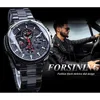 Forsining Three Dial Calendar Stainless Steel Men Mechanical Automatic Wrist Watches Top Brand Luxury Military Sport Male Clock ► Photo 3/6