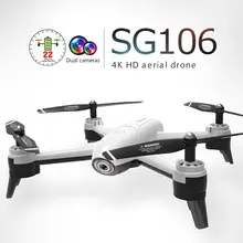 SG106 Радиоуправляемый Дрон 4K 1080P 720P двойная камера FPV WiFi оптический поток в реальном времени воздушная видео Радиоуправляемый квадрокоптер самолет Дрон HD камера