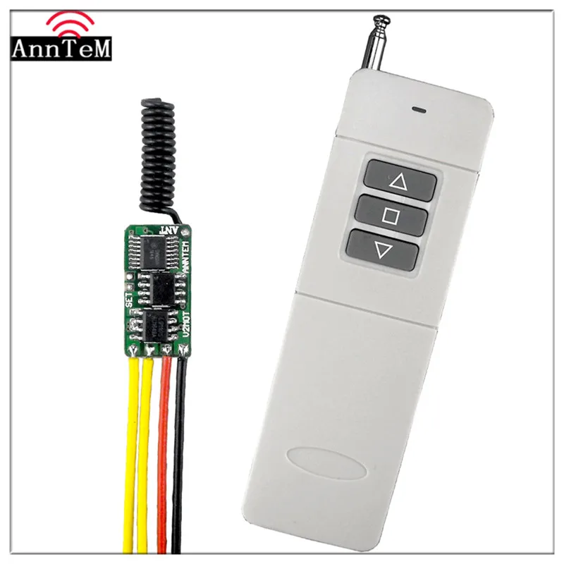 

Anntem brand RF Long Range Remote Control Switch Motor 12v Coil electromagnet Forward and Reverse 433mhz Transmitter +Receiver