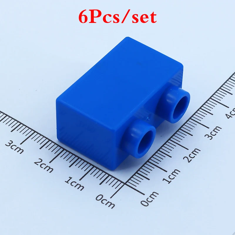 6pcsset 1X2 Thick Bricks Diy Big Size Building Blocks Bulk Accessories Compatible LegoING Duploed Toys For Children Educational Gift (6)