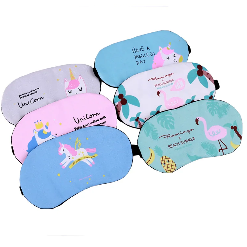 1PCS Cartoon Mayitr Unicorn Eye Mask Variety Sleep Mask Plush Eye Shade Cover Eyeshade Mask Suitable for Travel Home Plush Gift
