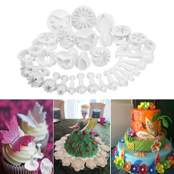 

14 sets/ 46pcs Cake Bakeware Flower Fondant Cake Sugarcraft Decorating Kit Cookie Mould DIY Icing Plunger Cutter Tools RT99