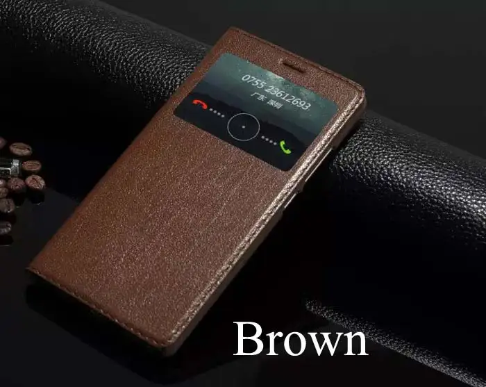 Подлинная истинная природа Флип кожаный чехол Huawei Коврики s - Цвет: Brown