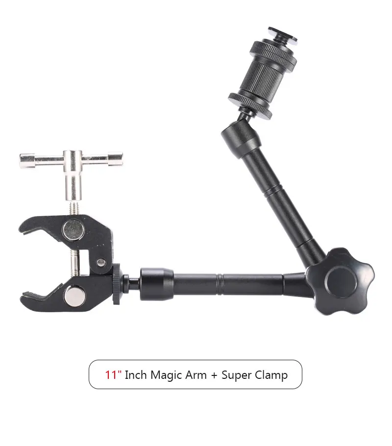 7 or 11 Inch Adjustable Friction Articulating Magic Arm + Super Clamp Crab Clip for DSLR LCD Monitor LED Light Camera Accessories (2)