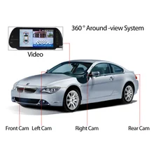 Surround View System Around Parking Car Security Recording 360 Degree Bird View Panorama System Front Left Right Rear DVR Camera