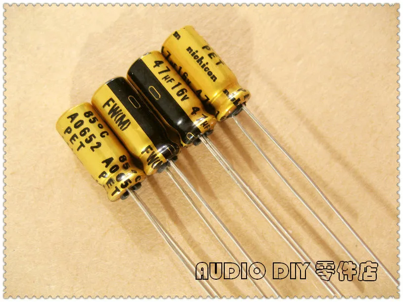 50pcs Nichicon FW Series 47uF/16V Audio Electrolytic Capacitor | Электронные компоненты и принадлежности
