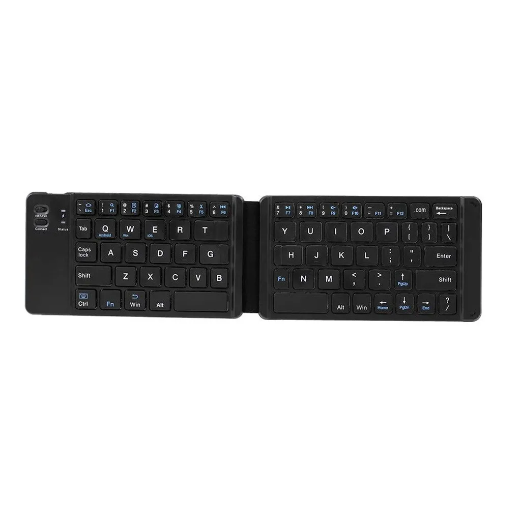 Складная портативная Мини Складная Bluetooth 3,0 67 клавиш клавиатура универсальная для iPad для мобильного устройства Bluetooth 618 - Цвет: Черный