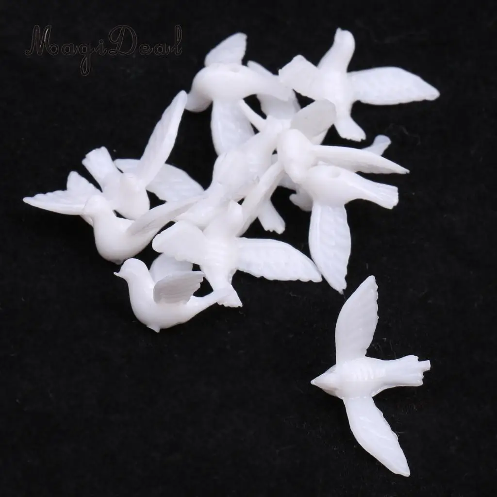 12pcs Little White Pigeons Confetti Wedding Table Scatters Baby Shower Sprinkles Party Decoration Favors