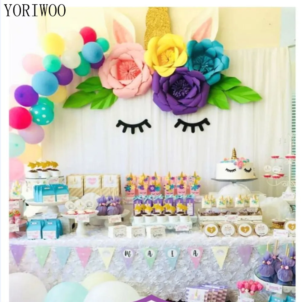 Йориу 2 шт. 20 см Искусственные Свадебные Бумажные цветы фон стены Baby Shower Дети День