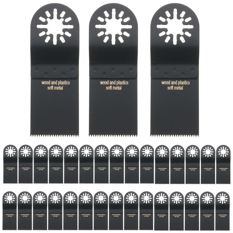 30pcs/lots  Wood Plastic Saw Blades Set For Milwaukee RIDGID Fein Oscillating Multi Tool
