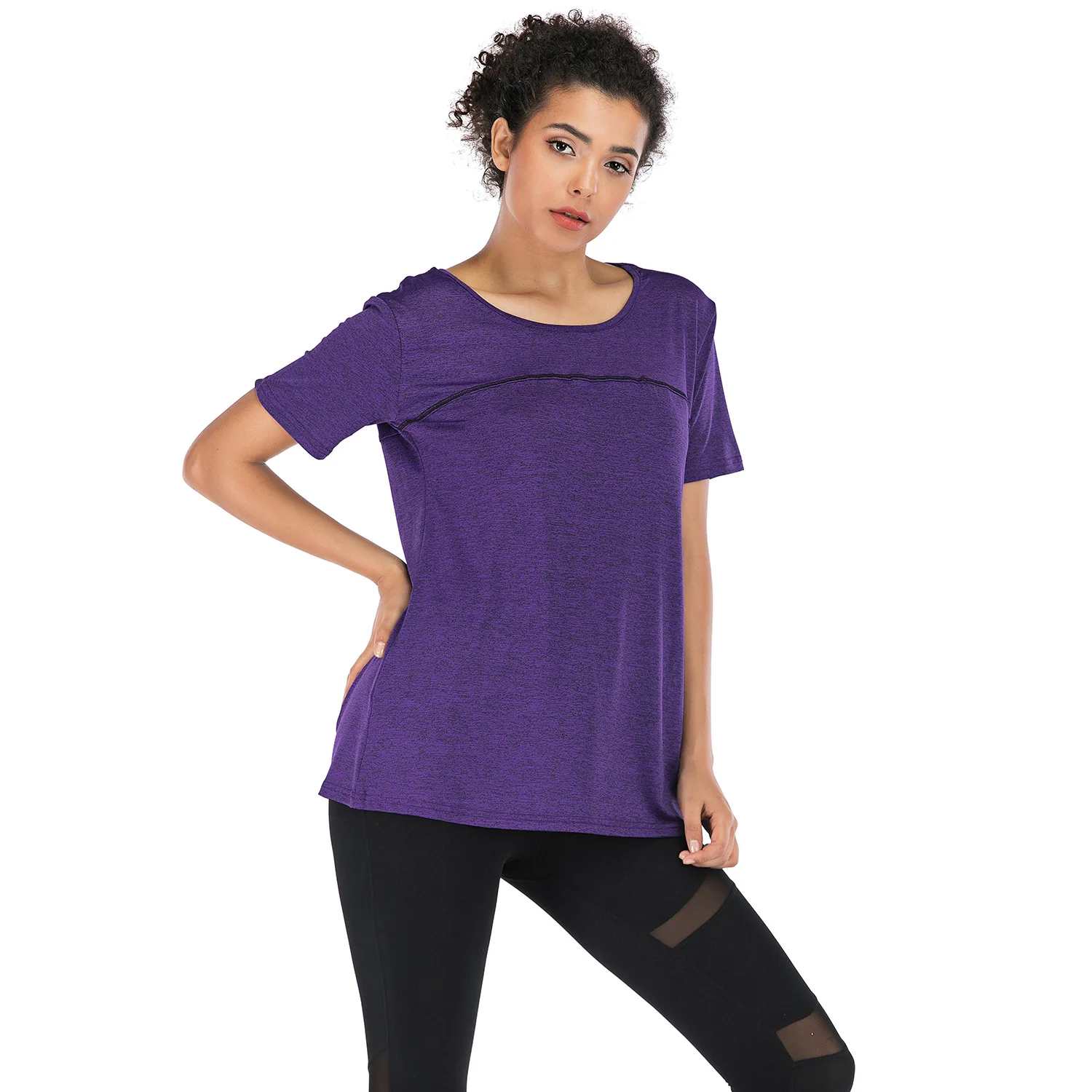 Woman Sports Top 2021 Women Short Sleeve T-shirt for Fitness Dry Fit Sport Shirt Women Yoga Gym Workout Top Large Plus Size xxl