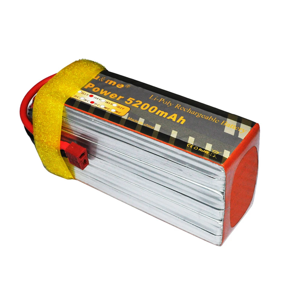 

Youme 5200mah 22.2V RC Lipo Battery 35C Max 70C AKKU For RC Multi-axis Helicopter FPV Drone Boat