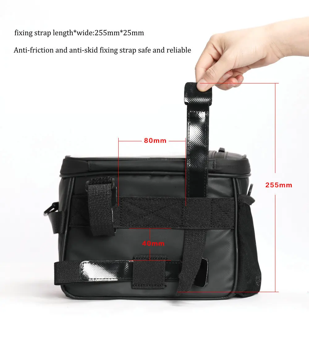 Велосипедная Передняя сумка Rhinowalk с сенсорным экраном, 7 дюймов, сумка для телефона на руль, водонепроницаемая, электрическая, складная, для велосипеда, 4,5 л, сумка для камеры, сумочка