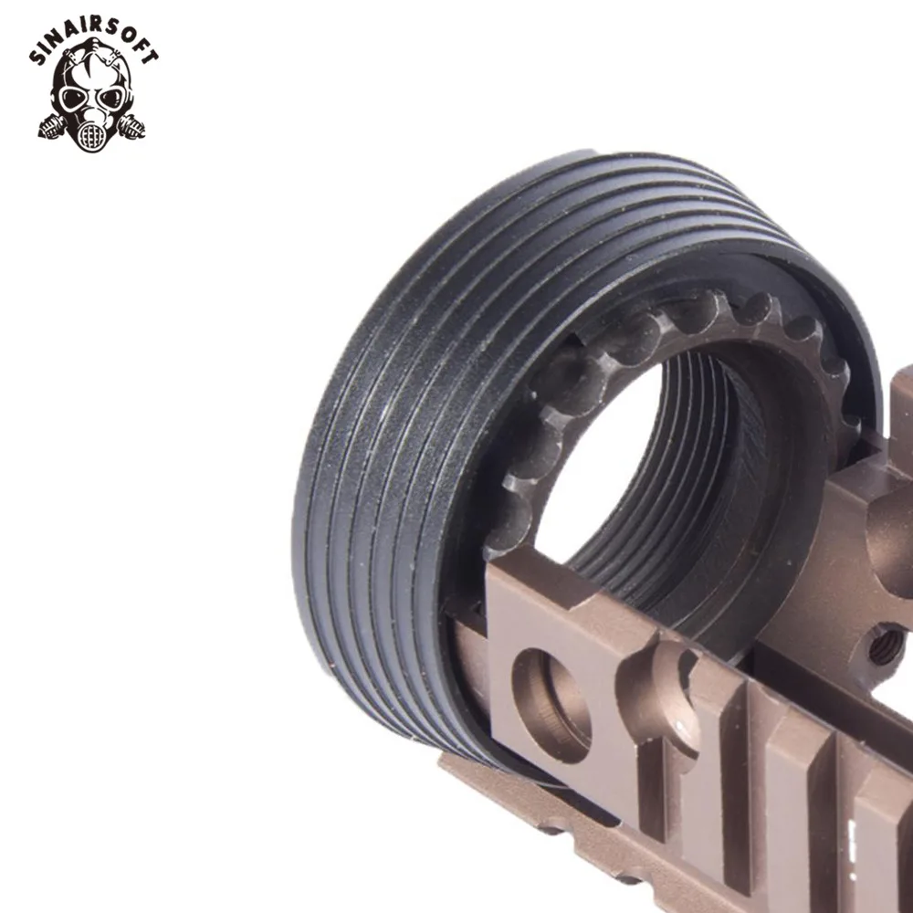 Тактическая алюминиевая прямая рельсовая система Handguard Delta Ring сборка бочка гайка