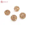 6PCS 10MM 24K Champagne Gold Color Plated Brass Hollow Round Beads Bracelet Beads High Quality Diy Jewelry Accessories ► Photo 3/6